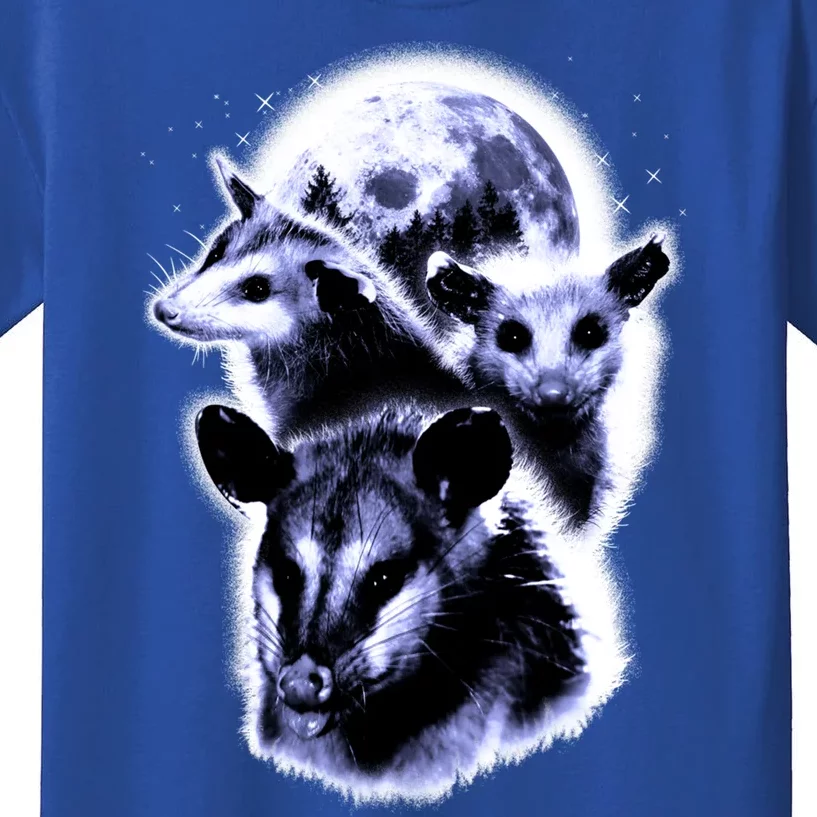 Three Opossum Moon With 3 Possums And Dead Moon Gift Kids T-Shirt