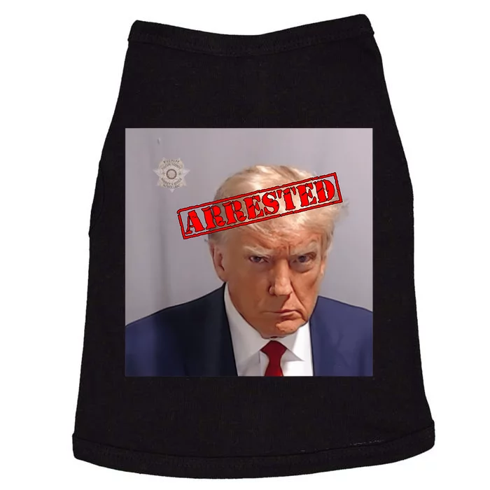 Trump Official Mugshot Arrested Funny Doggie Tank