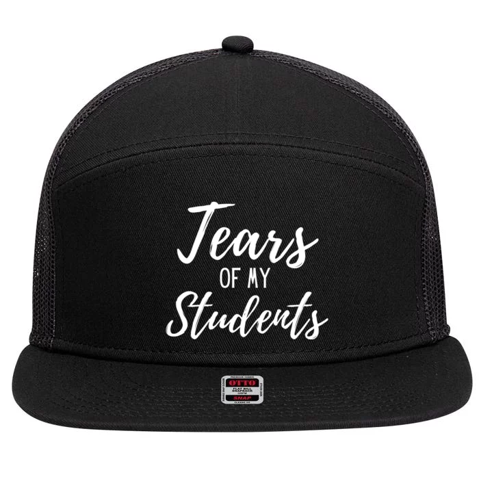 Tears Of My Students 7 Panel Mesh Trucker Snapback Hat