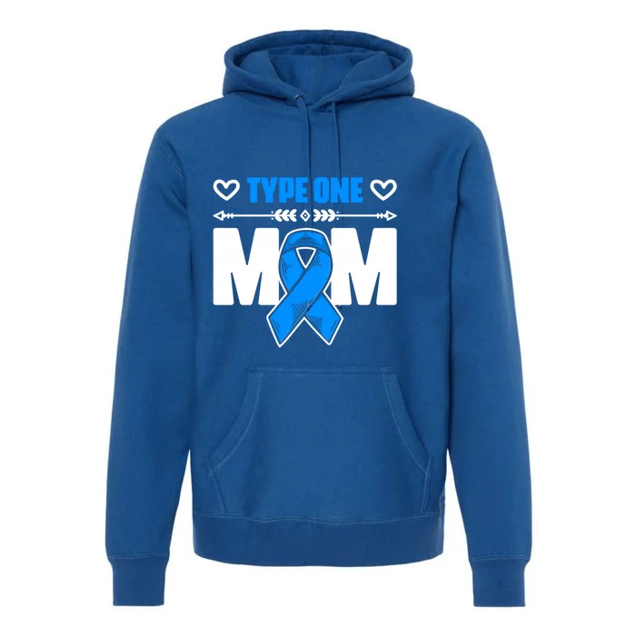 Type One Mom Diabetes Warrior Diabetic Diabetes Awareness Cute Gift Premium Hoodie