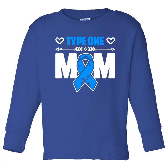 Type One Mom Diabetes Warrior Diabetic Diabetes Awareness Cute Gift Toddler Long Sleeve Shirt