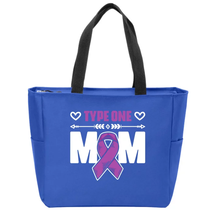 Type One Mom Diabetes Warrior Diabetic Diabetes Awareness Cool Gift Zip Tote Bag