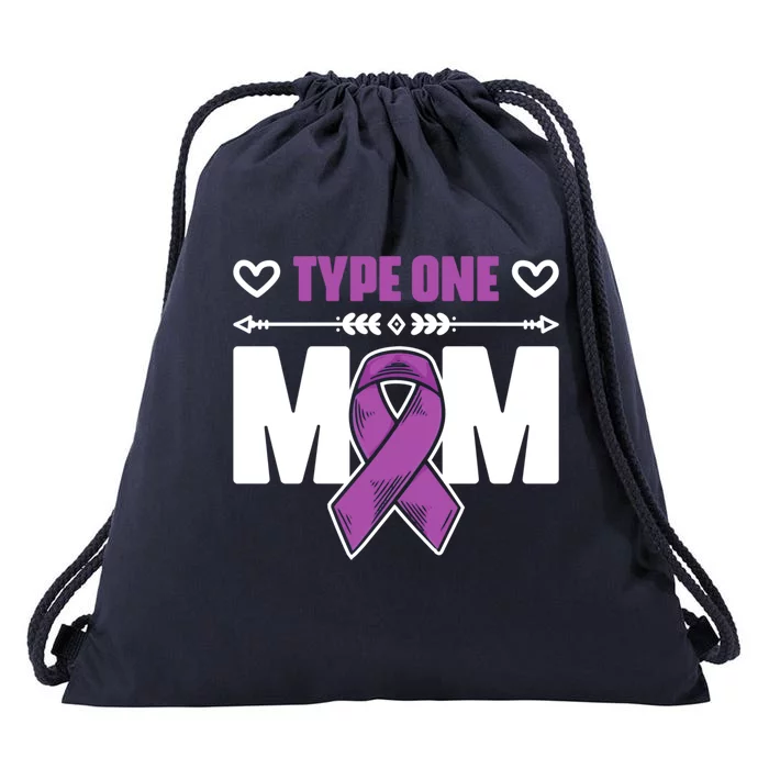 Type One Mom Diabetes Warrior Diabetic Diabetes Awareness Cool Gift Drawstring Bag