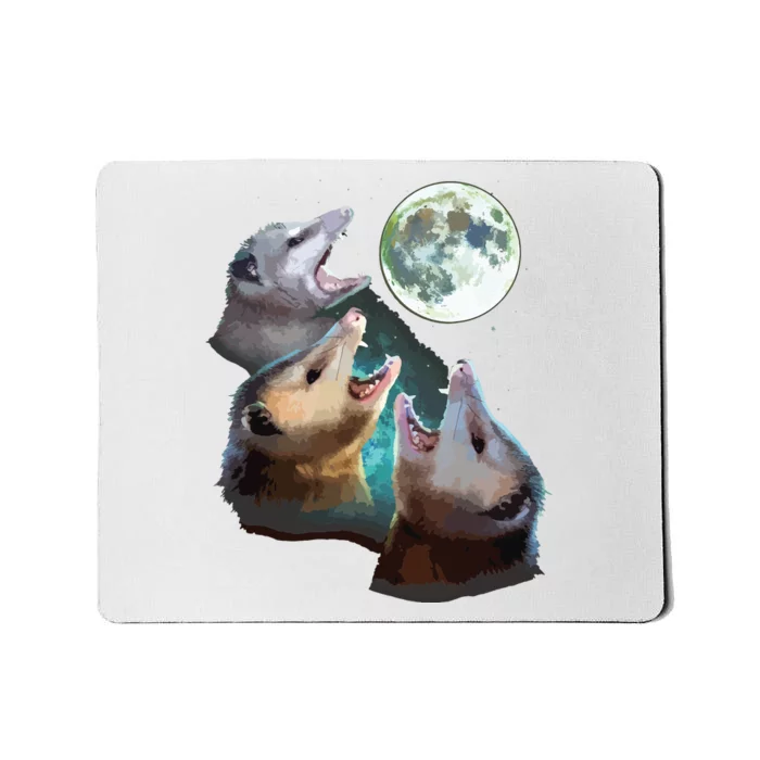 Three Opposum Moon With 3 Possums And Dead Moon Costume Mousepad