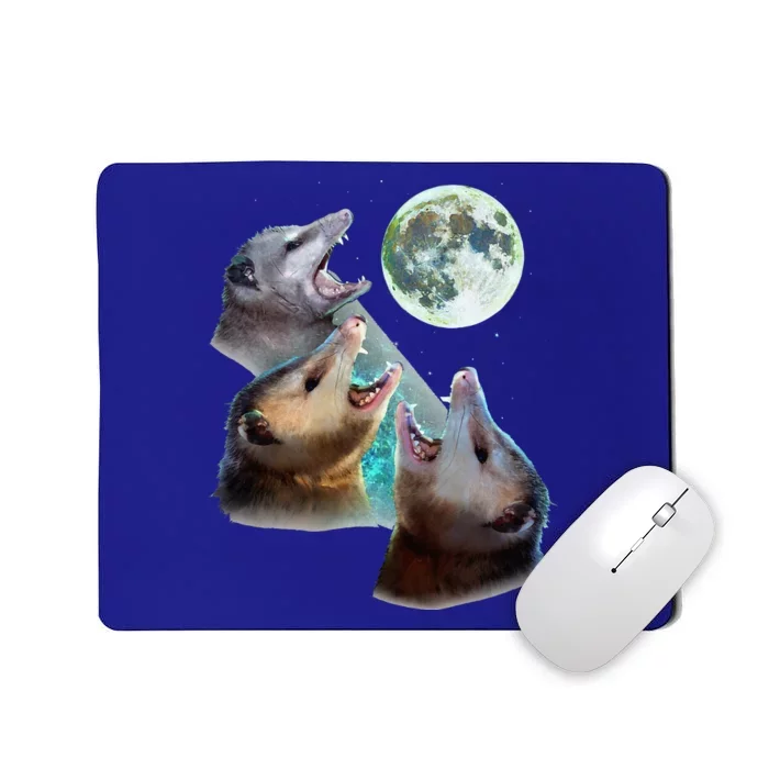 Three Opposum Moon With 3 Possums And Dead Moon Mousepad