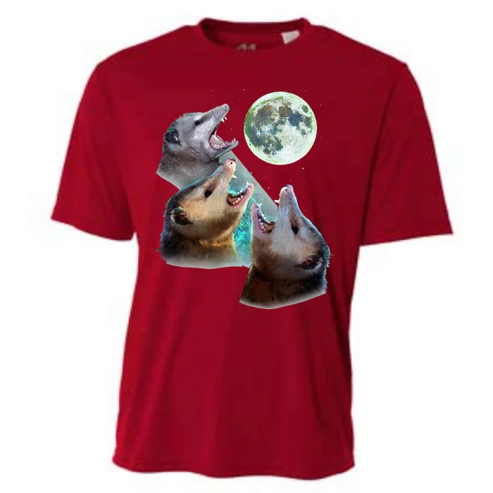 Three Opposum Moon With 3 Possums And Dead Moon Cooling Performance Crew T-Shirt