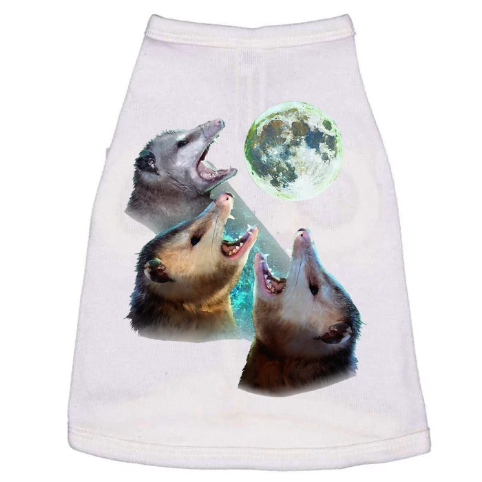 Three Opposum Moon With 3 Possums And Dead Moon Costume Doggie Tank