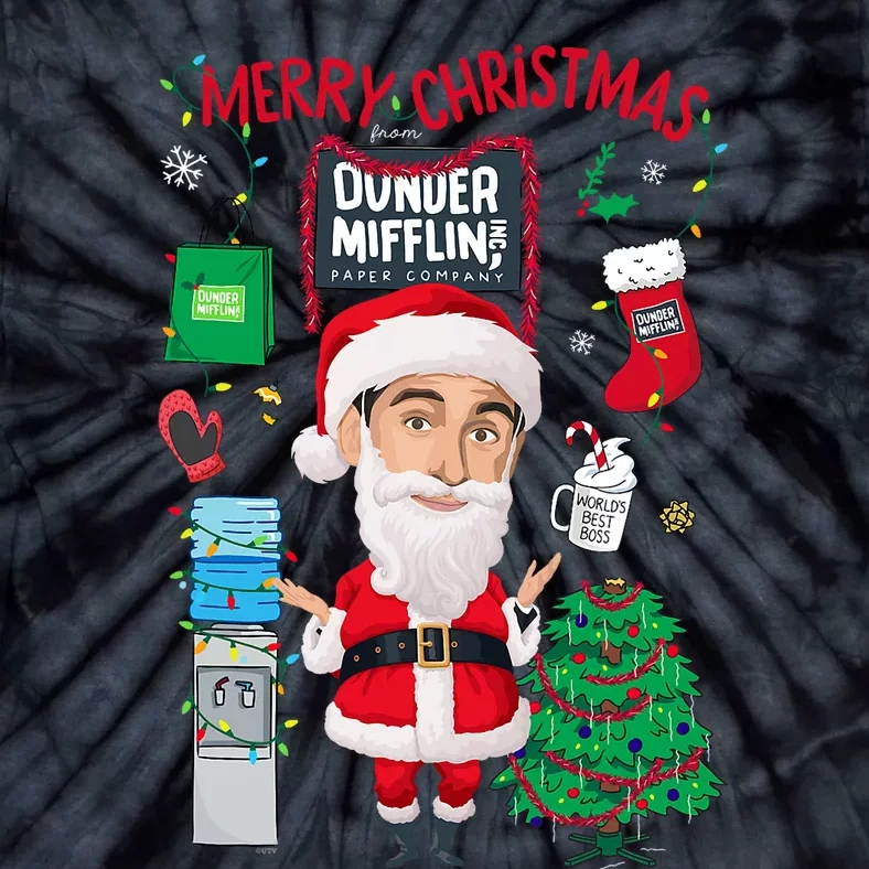 The Office Merry Christmas From Dunder Mifflin Tie-Dye T-Shirt