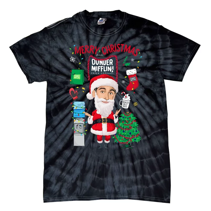 The Office Merry Christmas From Dunder Mifflin Tie-Dye T-Shirt