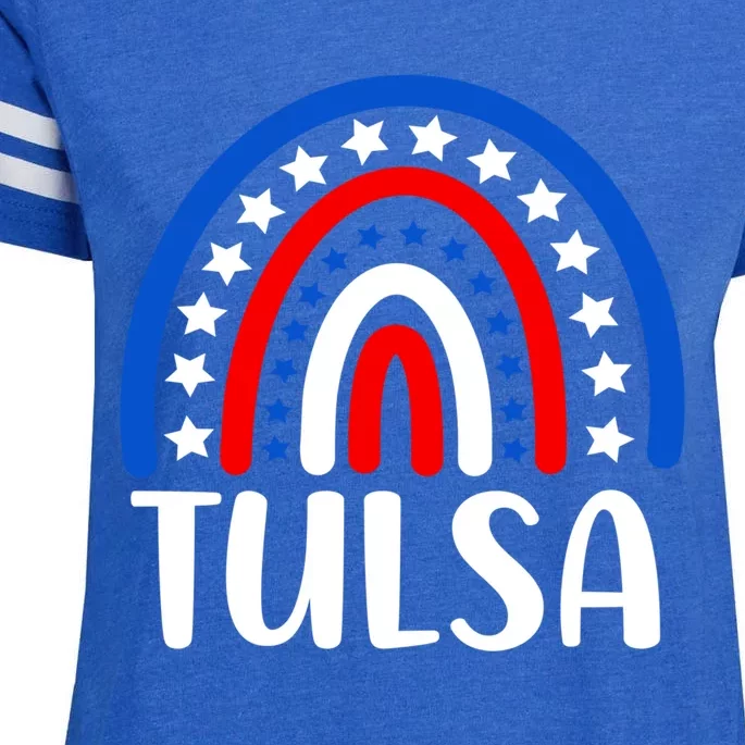 Tulsa Oklahoma Meaningful Gift I Love Tulsa Oklahoma Usa Funny Gift Enza Ladies Jersey Football T-Shirt