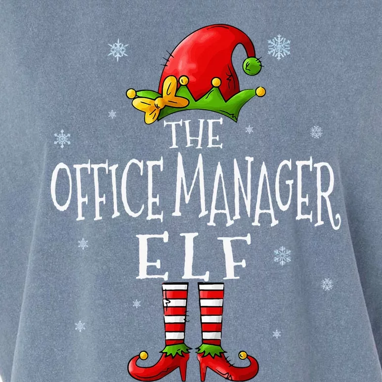 The Office Manager Elf Squad Funny Groupe Matching Christmas Garment-Dyed Women's Muscle Tee