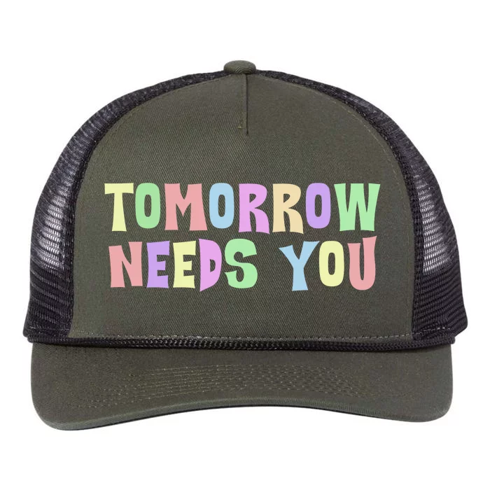 Tomorrow Need You Mental Health Awareness Retro Rope Trucker Hat Cap