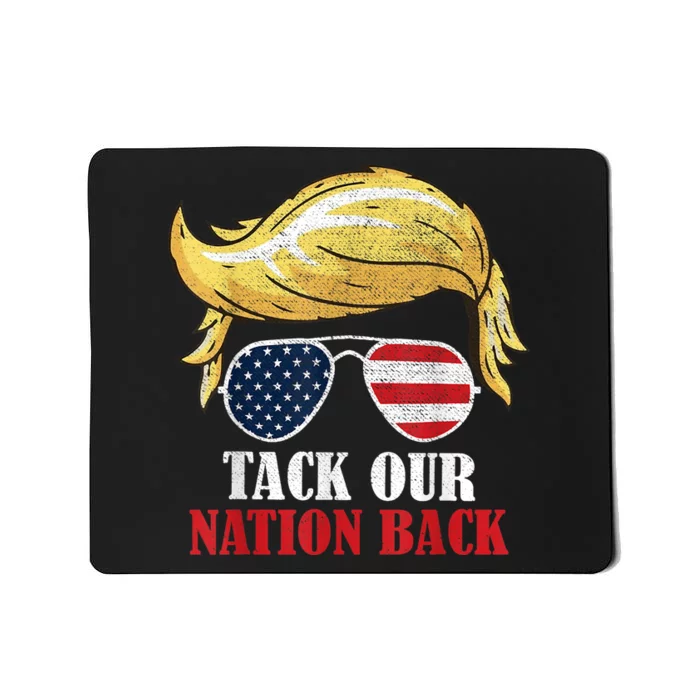 Take Our Nation Back Trump 2024 Election American Flag Mousepad