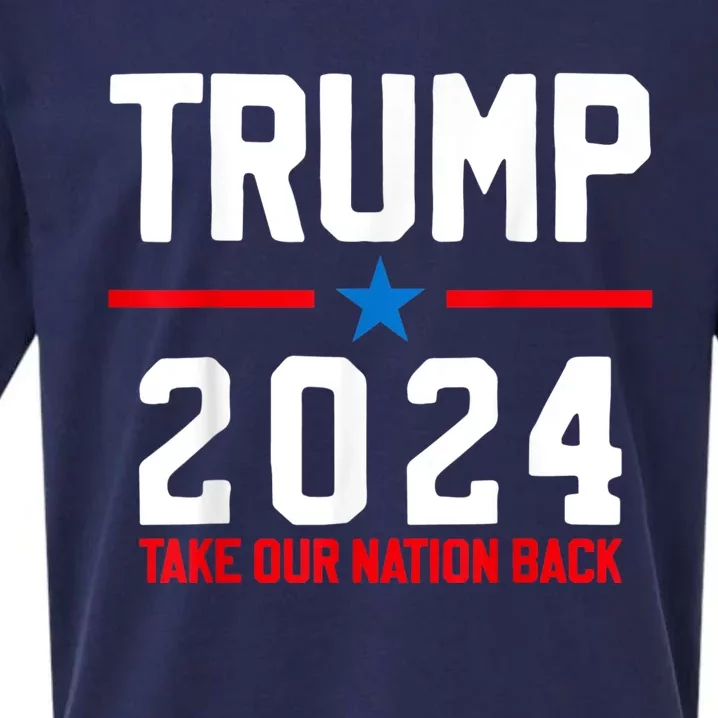 Take Our Nation Back Trump 2024 Election Pro Trump US Flag Sueded Cloud Jersey T-Shirt