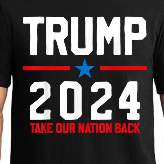 Take Our Nation Back Trump 2024 Election Pro Trump US Flag Pajama Set