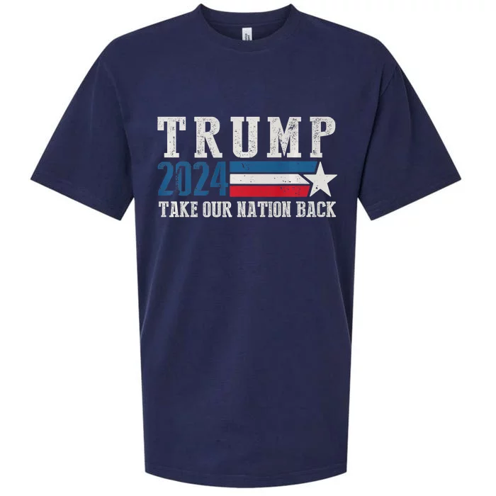 Take Our Nation Back Trump 2024 Election Pro Trump US Flag Sueded Cloud Jersey T-Shirt