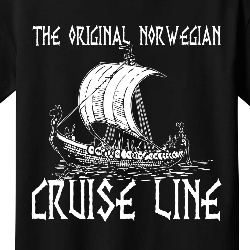 The Original Norwegian Cruise Line Gift Viking Ship Cruise Line Viking Lover Kids T-Shirt