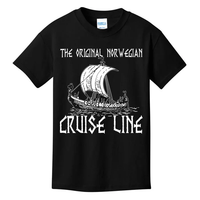 The Original Norwegian Cruise Line Gift Viking Ship Cruise Line Viking Lover Kids T-Shirt