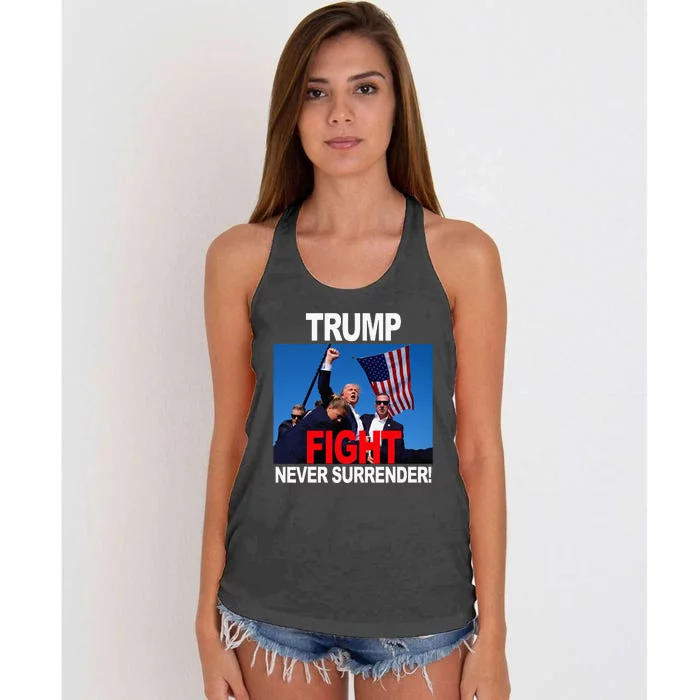 Trump One Nation Under God.Trump 2024.Fight 2024 Women's Knotted Racerback Tank