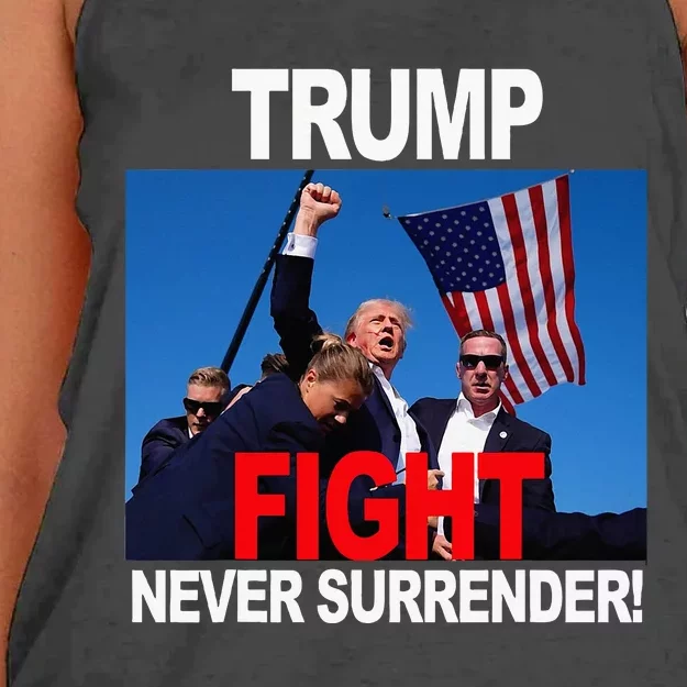 Trump One Nation Under God.Trump 2024.Fight 2024 Women's Knotted Racerback Tank