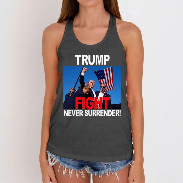 Trump One Nation Under God.Trump 2024.Fight 2024 Women's Knotted Racerback Tank