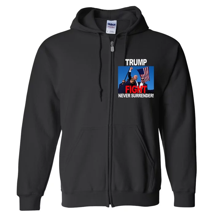 Trump One Nation Under God.Trump 2024.Fight 2024 Full Zip Hoodie