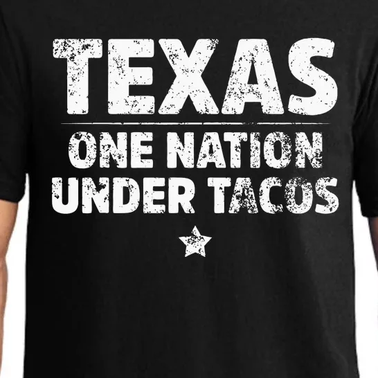 Texas One Nation Under Tacos Mexican Food Pajama Set