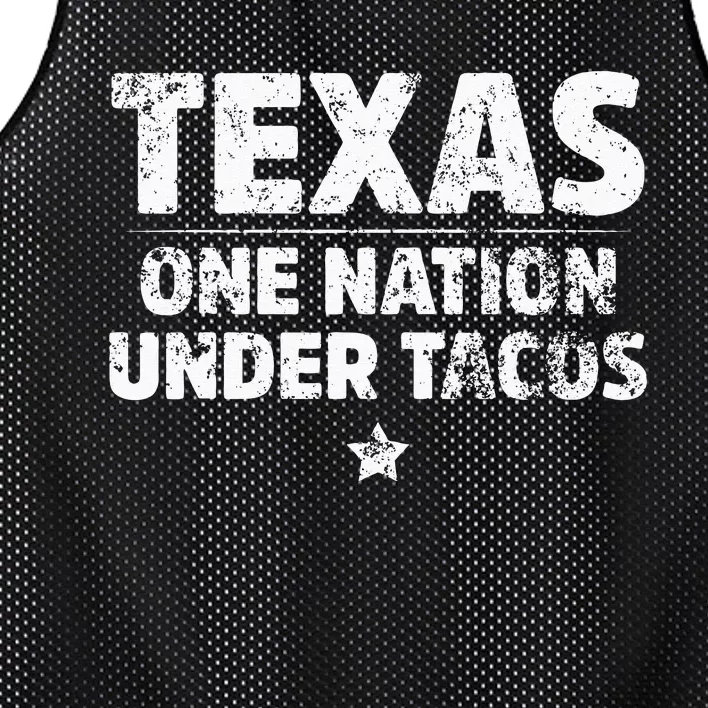 Texas One Nation Under Tacos Mexican Food Mesh Reversible Basketball Jersey Tank