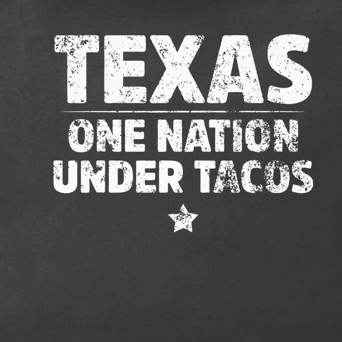 Texas One Nation Under Tacos Mexican Food Zip Tote Bag