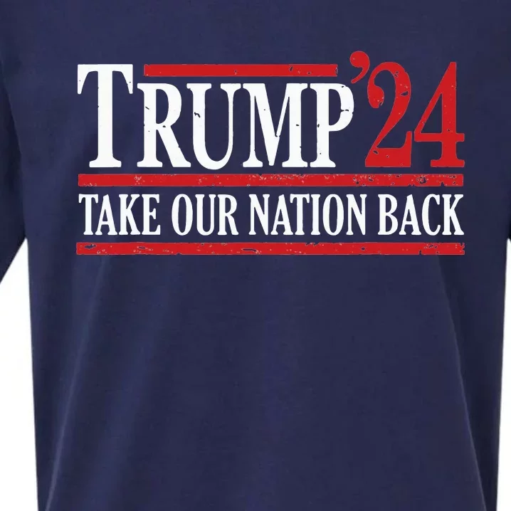 Take Our Nation Back Trump 2024 Election Pro Trump US Flag Sueded Cloud Jersey T-Shirt