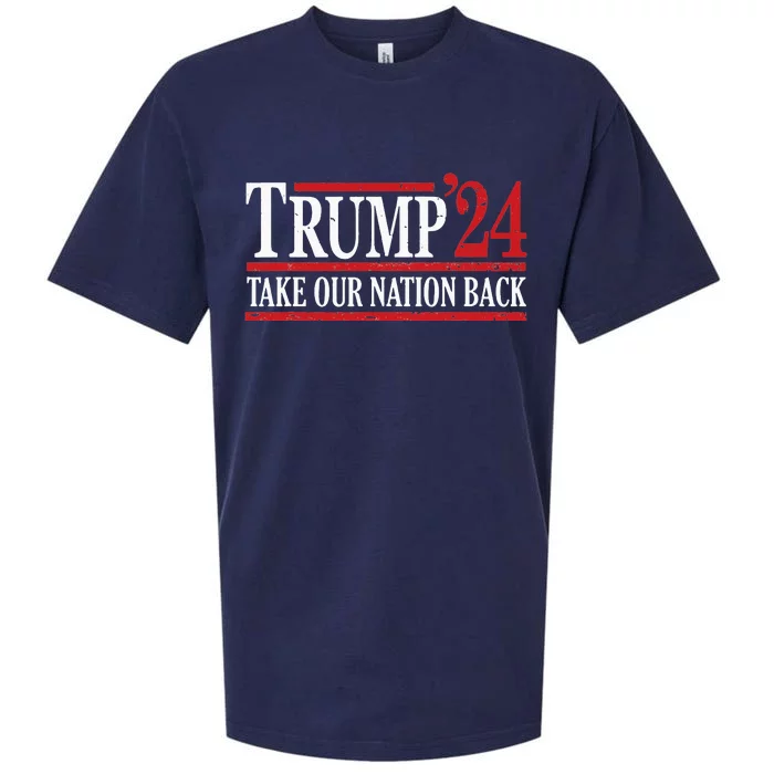 Take Our Nation Back Trump 2024 Election Pro Trump US Flag Sueded Cloud Jersey T-Shirt