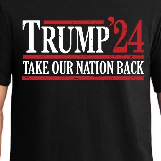 Take Our Nation Back Trump 2024 Election Pro Trump US Flag Pajama Set