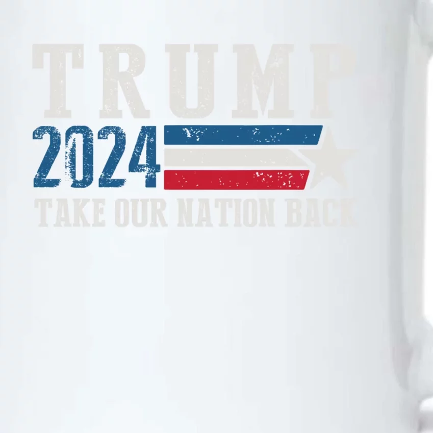 Take Our Nation Back Trump 2024 Election Pro Trump US Flag Black Color Changing Mug