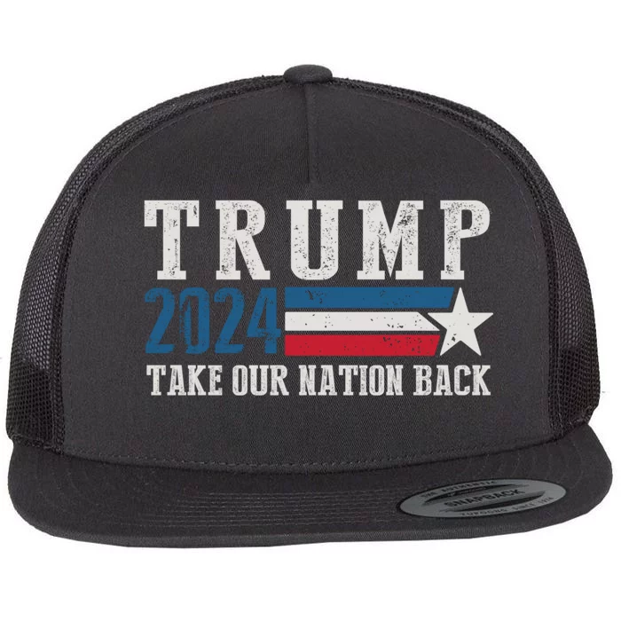 Take Our Nation Back Trump 2024 Election Pro Trump US Flag Flat Bill ...