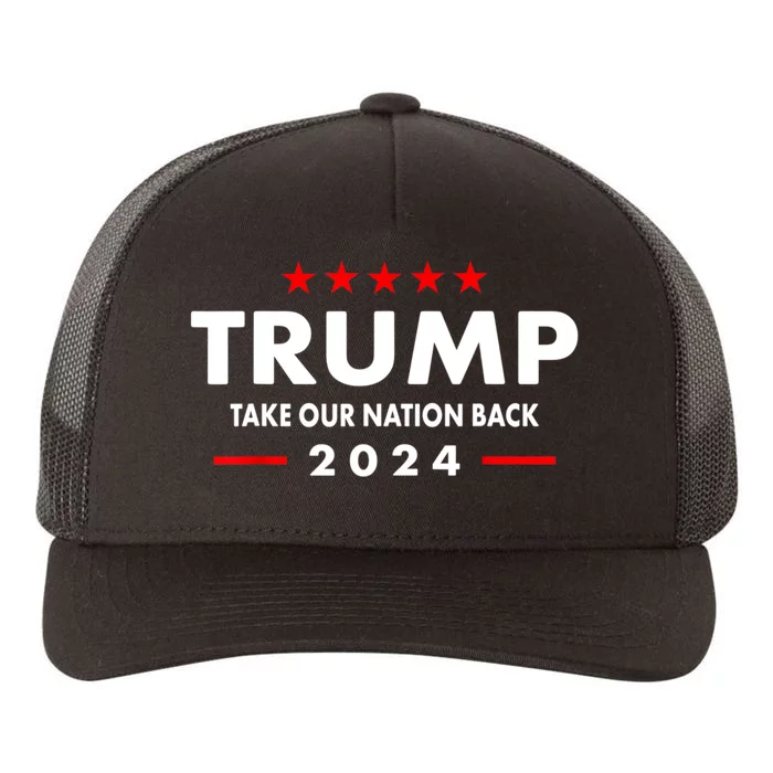 Take Our Nation Back Trump 2024 Election Pro Trump US Flag Yupoong Adult 5-Panel Trucker Hat