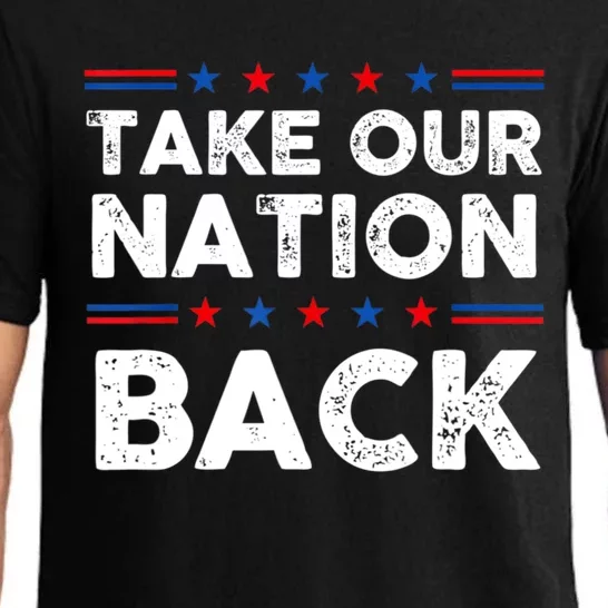 Take Our Nation Back Trump 2024 Election Pro Trump US Flag Pajama Set