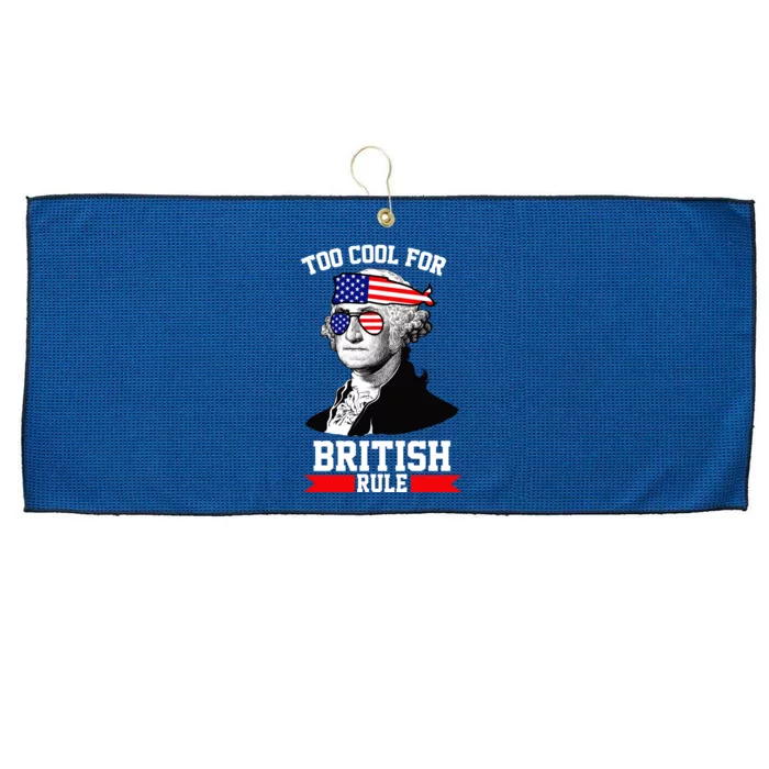 Too Cool For British Rule Large Microfiber Waffle Golf Towel