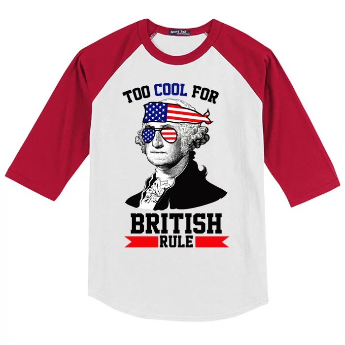 Too Cool For British Rule Kids Colorblock Raglan Jersey