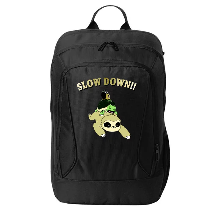 Too Fast Turtle Riding Sloth City Backpack