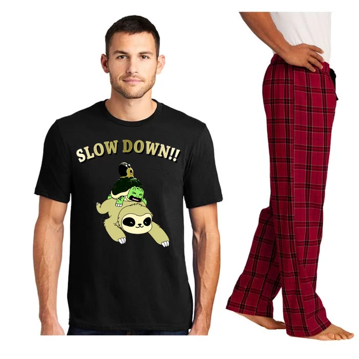 Too Fast Turtle Riding Sloth Pajama Set