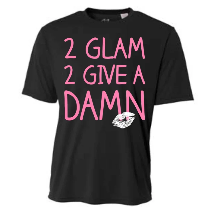 Too Glam To Give A Damn Lipstick Kiss Mark Cooling Performance Crew T-Shirt