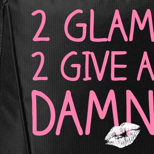 Too Glam To Give A Damn Lipstick Kiss Mark City Backpack