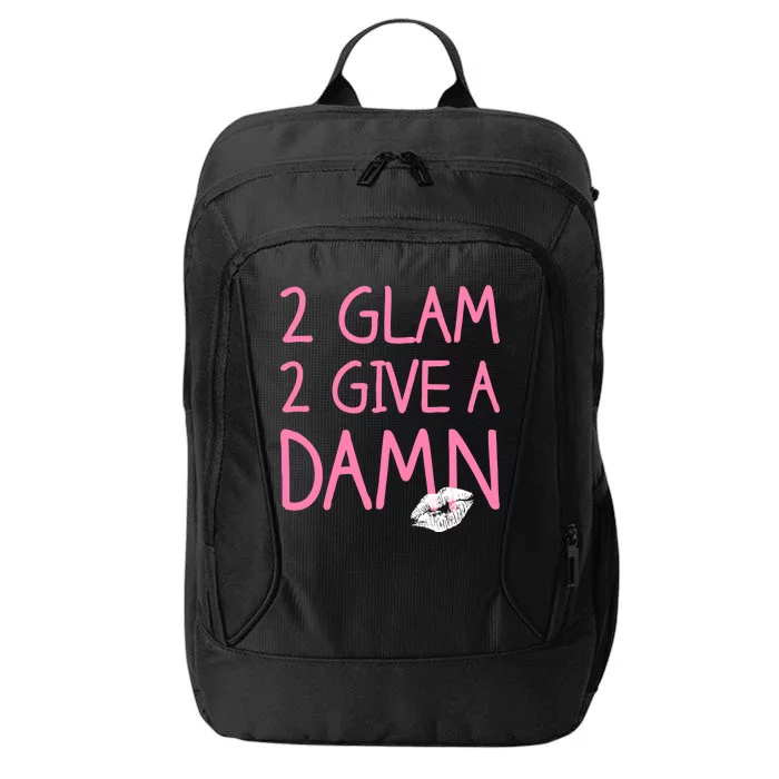 Too Glam To Give A Damn Lipstick Kiss Mark City Backpack