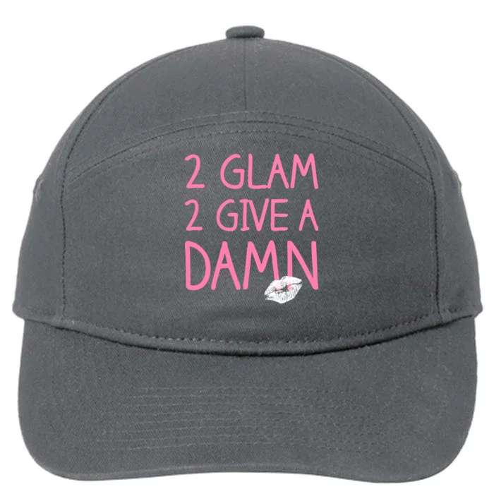 Too Glam To Give A Damn Lipstick Kiss Mark 7-Panel Snapback Hat