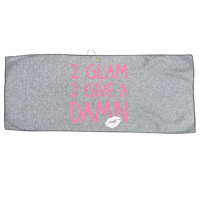 Too Glam To Give A Damn Lipstick Kiss Mark Large Microfiber Waffle Golf Towel