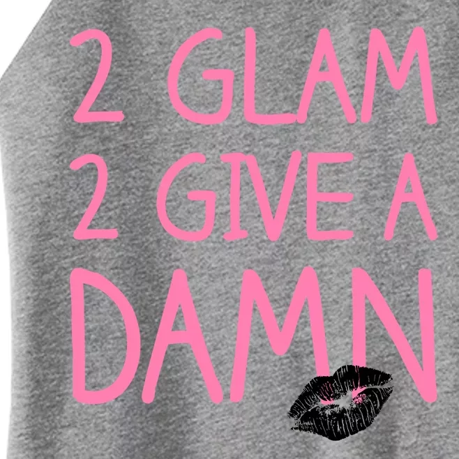 Too Glam To Give A Damn Lipstick Kiss Mark Women’s Perfect Tri Rocker Tank