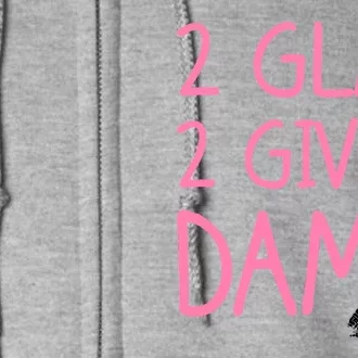 Too Glam To Give A Damn Lipstick Kiss Mark Full Zip Hoodie