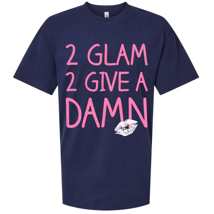 Too Glam To Give A Damn Lipstick Kiss Mark Sueded Cloud Jersey T-Shirt