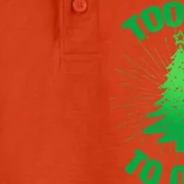 Too Lit Too Quit Funny Christmas Tree Dry Zone Grid Performance Polo