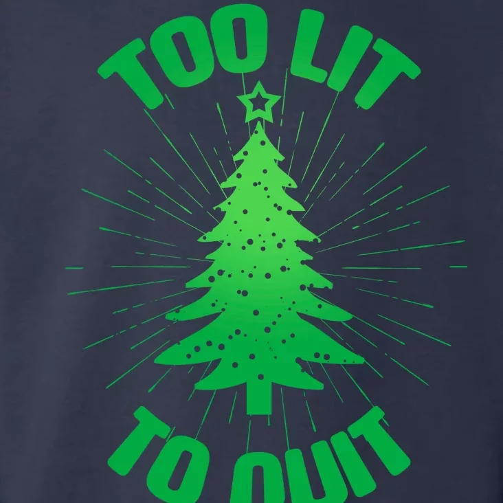 Too Lit Too Quit Funny Christmas Tree Toddler Hoodie